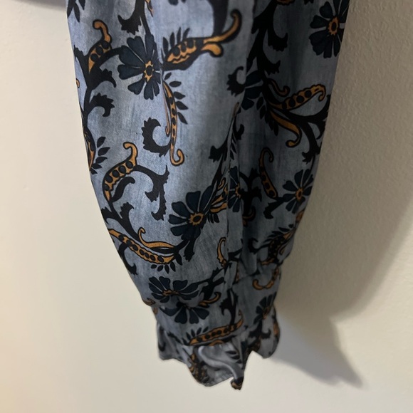 Top Shop Floral Silky Button Down Size 12 - Picture 5 of 10